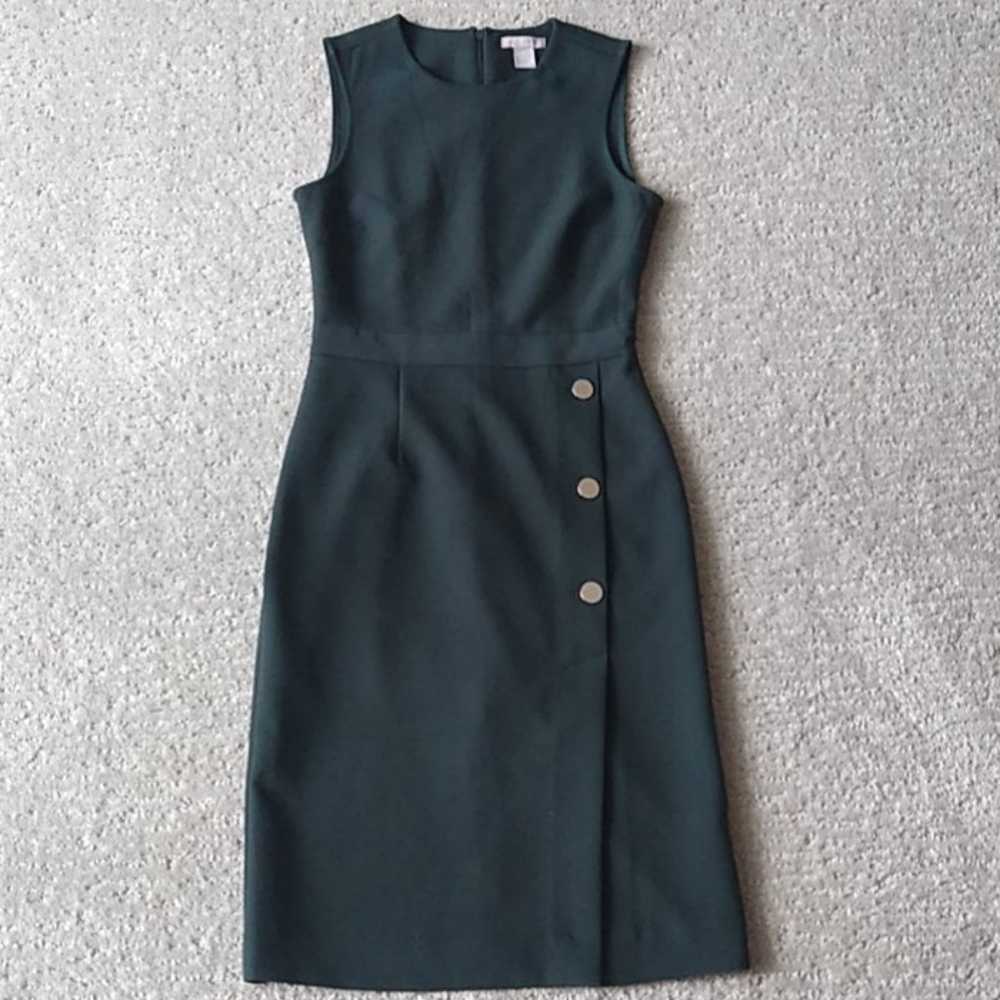 H&M green bodycon career dress